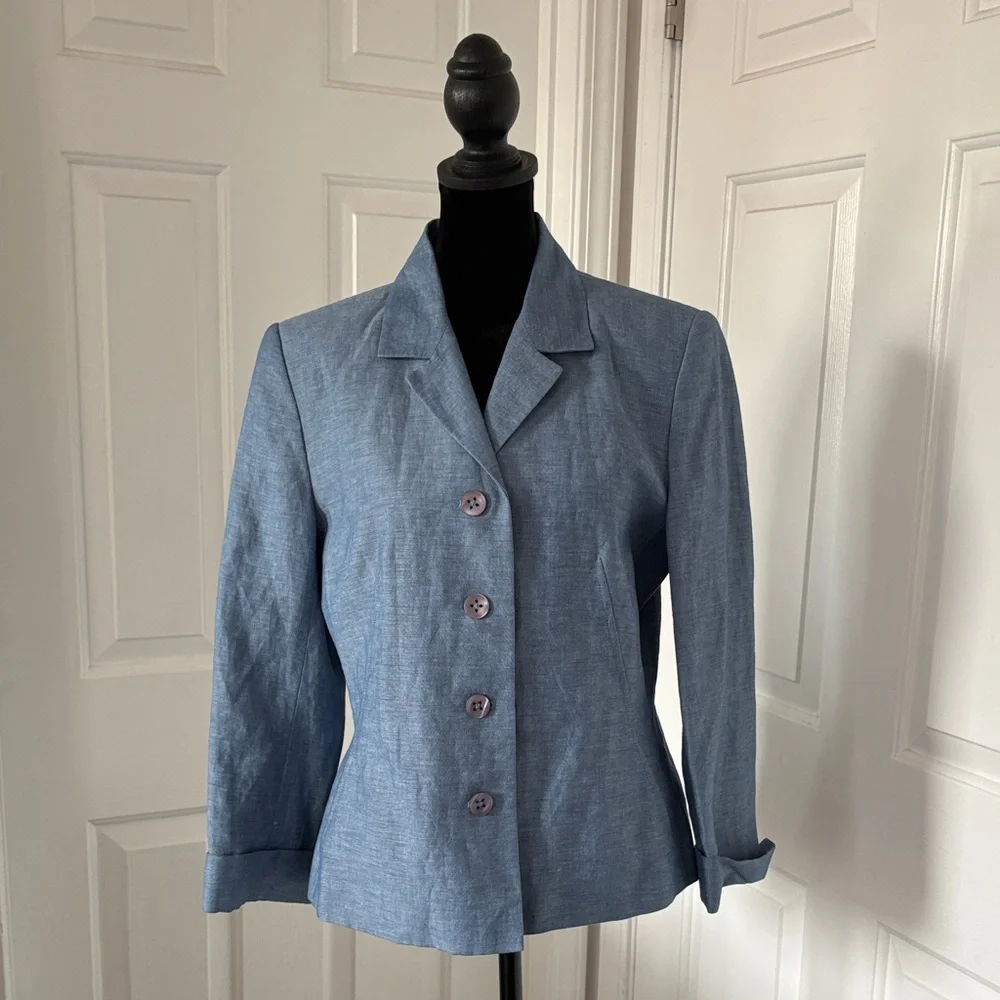 Judith Hart Linen Blend Tailored Blazer - Picture 1 of 14